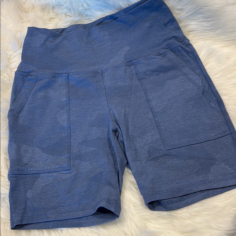 Women's Blue Casual Bike Shorts